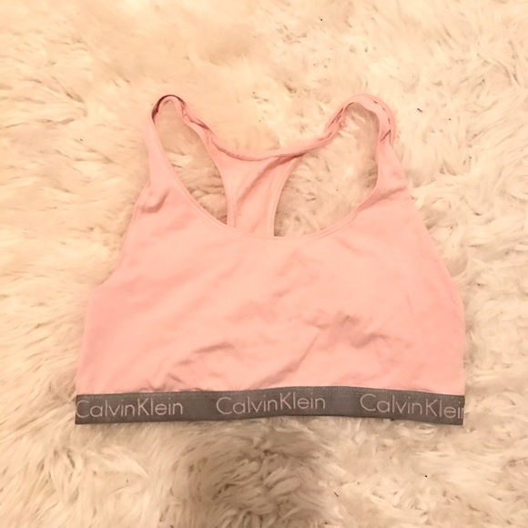 light pink calvin klein sports bra